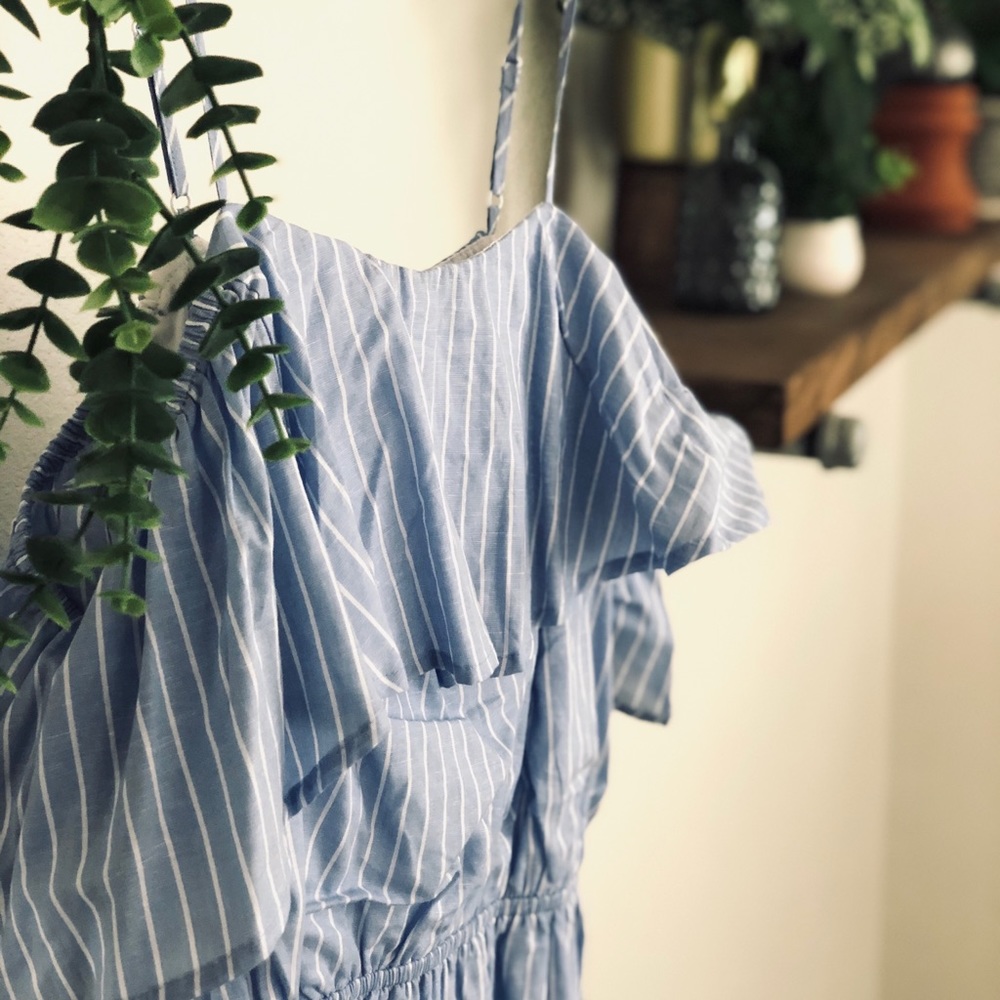 Light blue pinstripe Dress